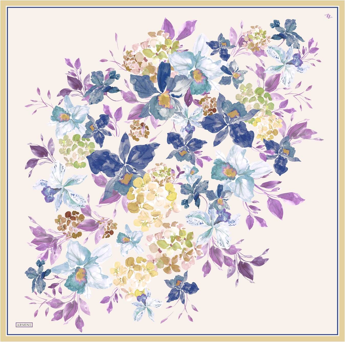 Armine Fior Floral Silk Scarf #52 Silk Scarves Armine 