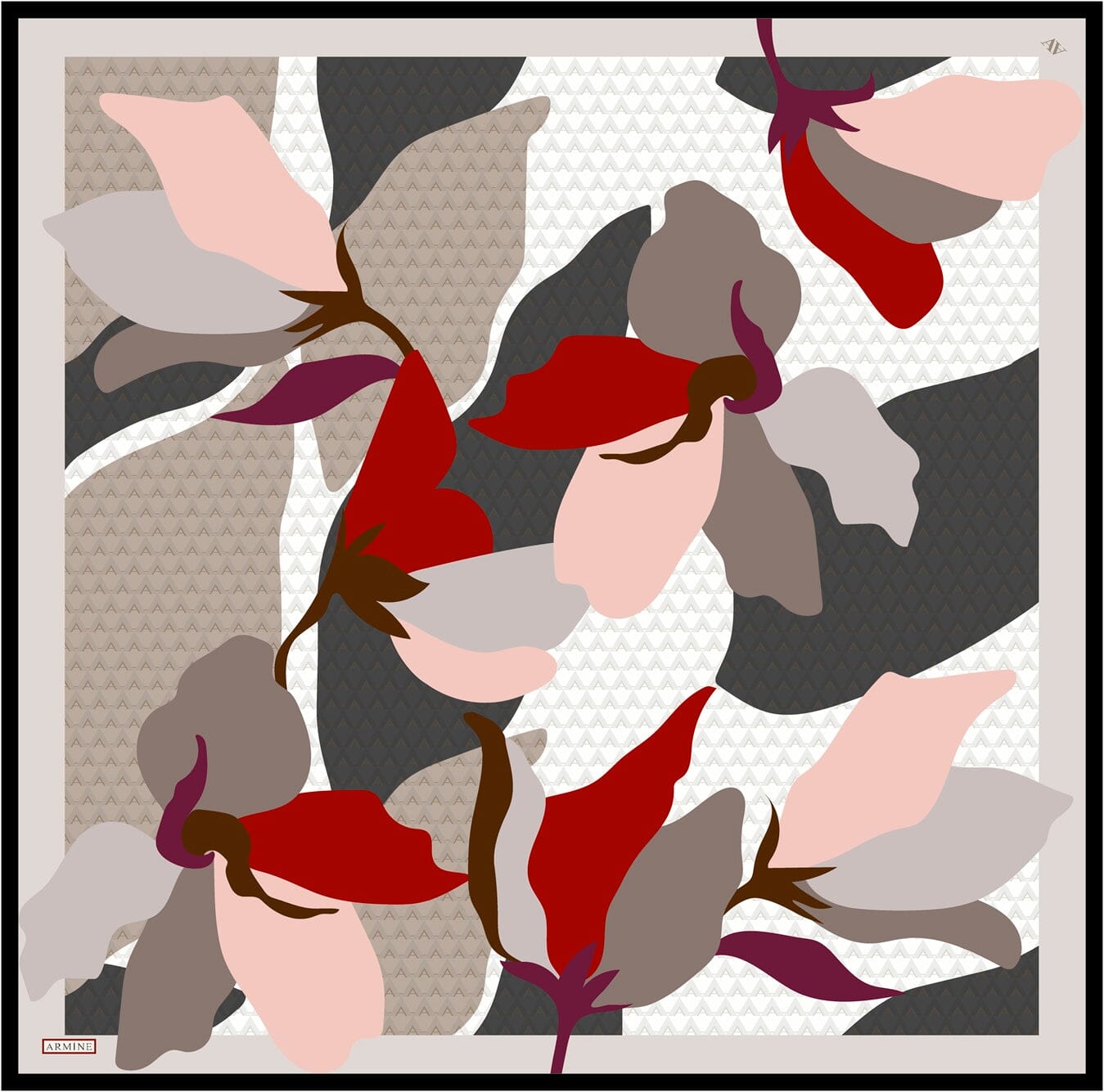 Armine Jonas Floral Silk Scarf #14 Silk Scarves Armine 