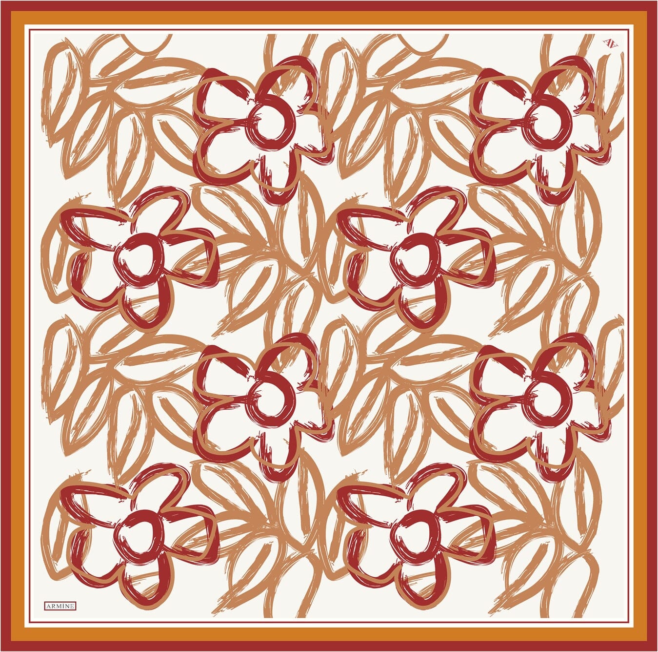 Armine Mira Floral Silk Scarf #50 Silk Scarves Armine 