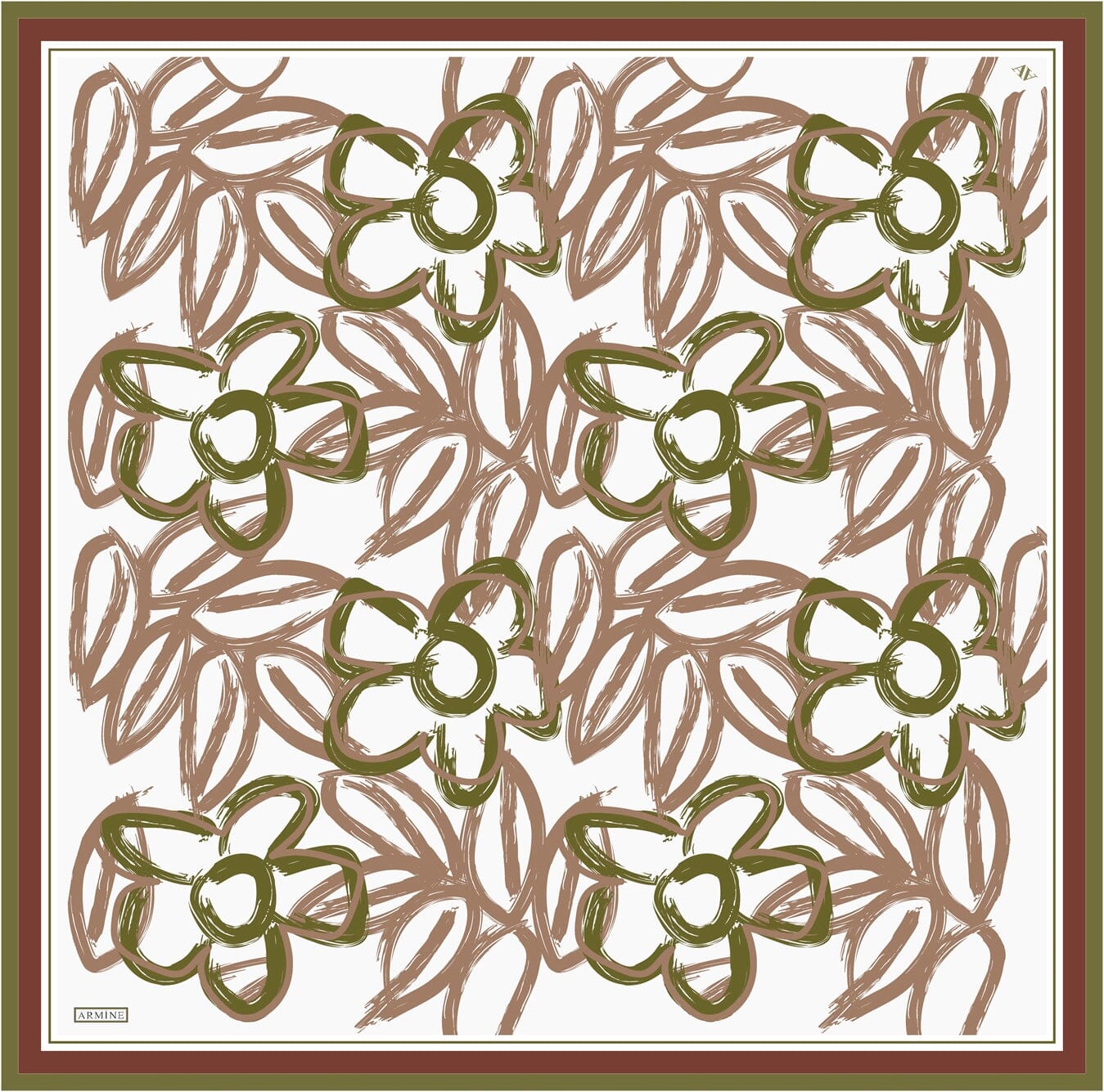 Armine Mira Floral Silk Scarf #53 Silk Scarves Armine 
