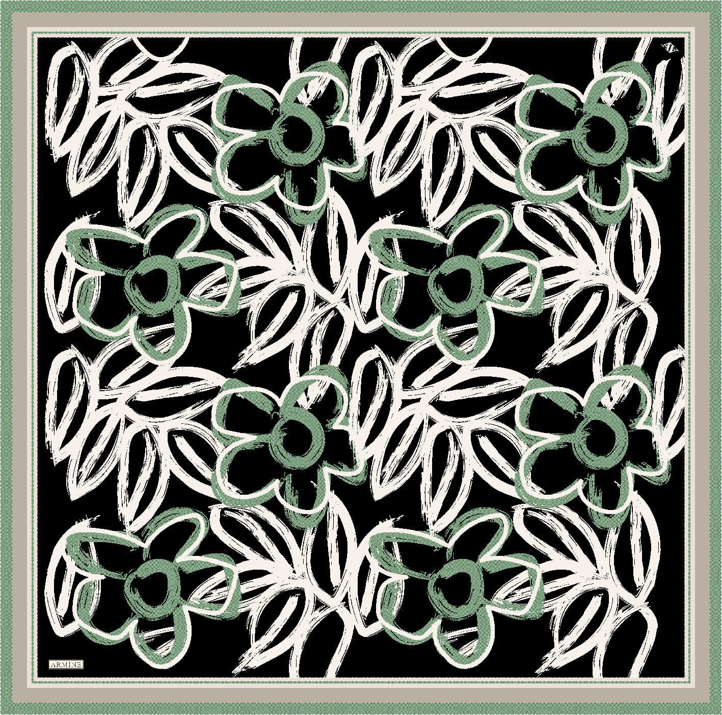 Armine Mira Floral Silk Scarf #6 Silk Scarves Armine 