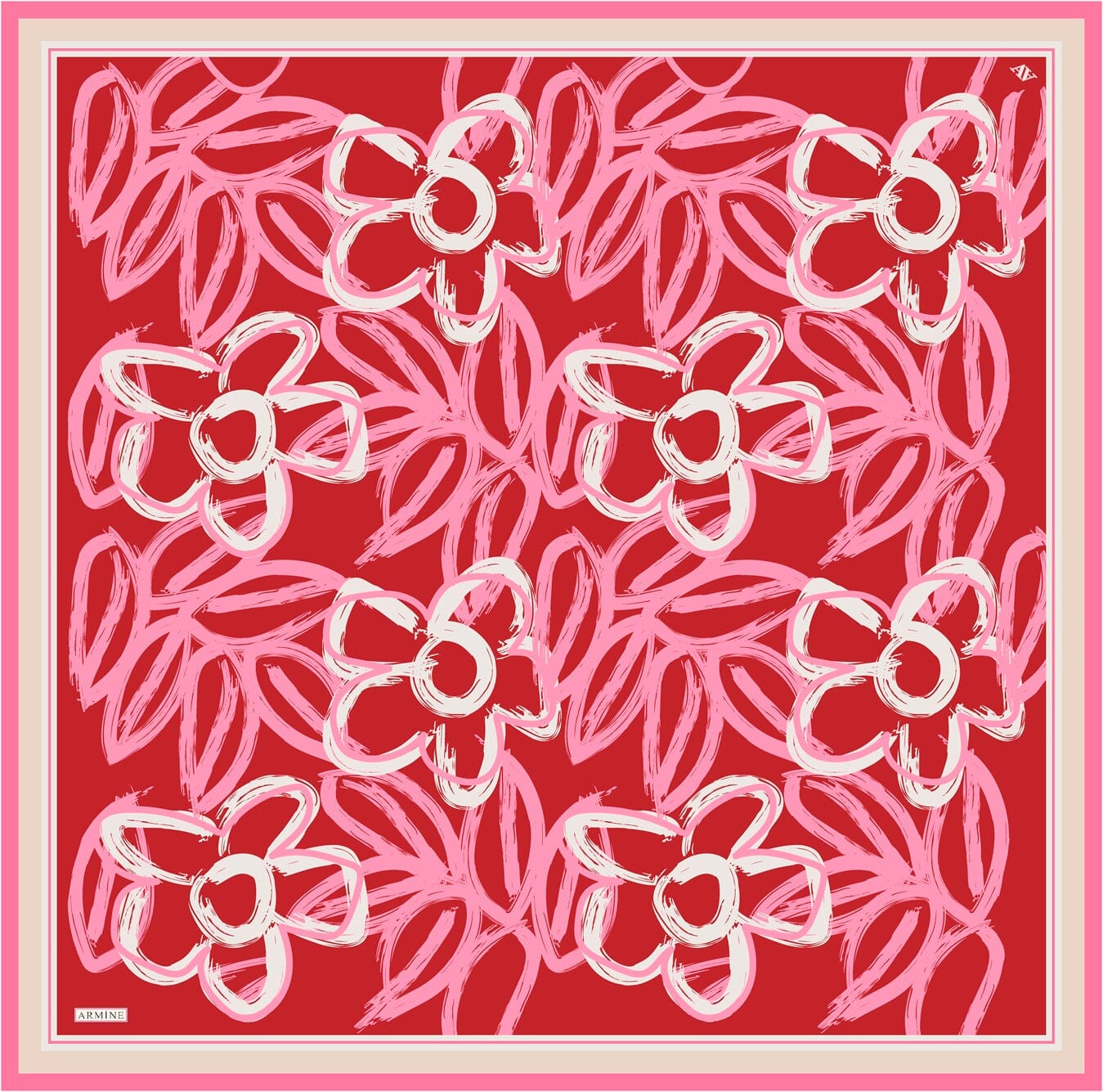 Armine Mira Floral Silk Scarf #81 Silk Scarves Armine 