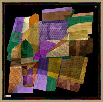 Pitaloka Abstract Silk Scarf #1