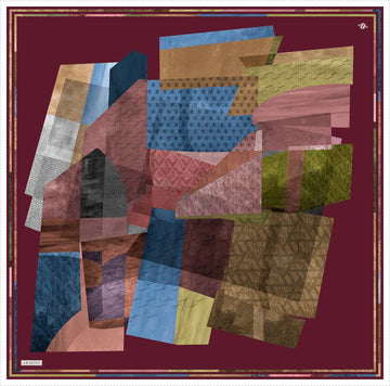 Pitaloka Abstract Silk Scarf #50