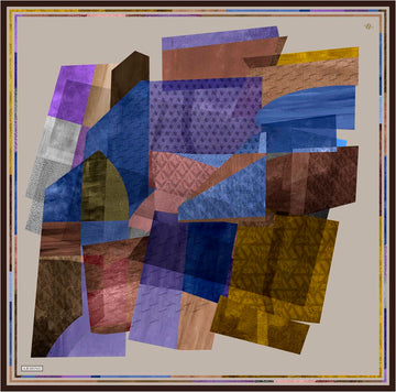 Pitaloka Abstract Silk Scarf #51