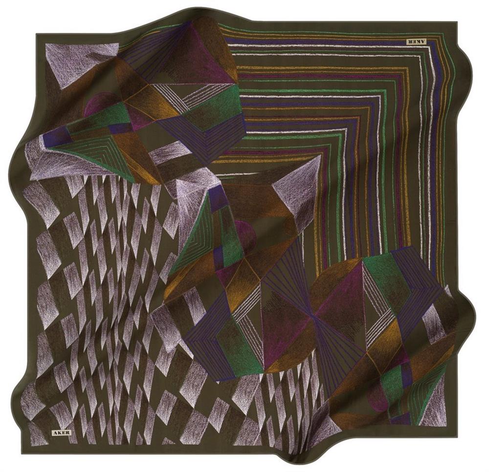 Geometry Artistic Silk Scarf 