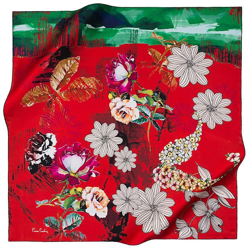 Oriental Delight Floral Silk Scarf #12