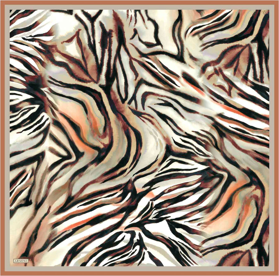 Zendaya Animal Print Silk Scarf #4