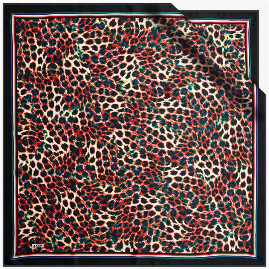 Cleopatra Leopard Print Silk Scarf #13