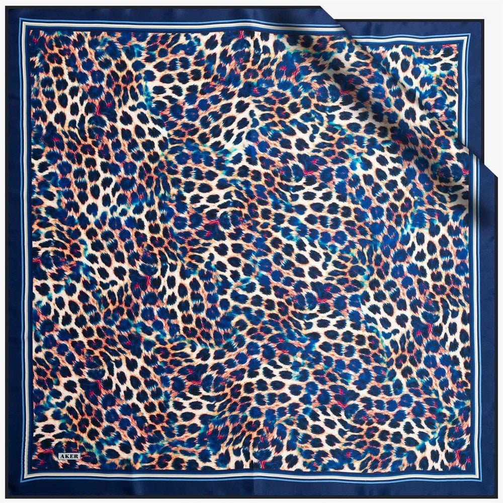 Cleopatra Leopard Print Silk Scarf 