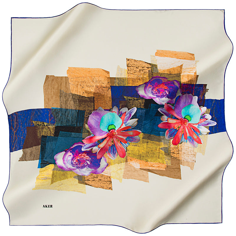 Orkhis Square Silk Scarf